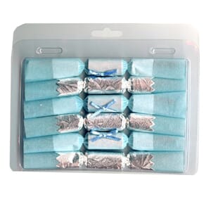 KNALLBON-BON TURKIS/SØLV MED VITS (6)