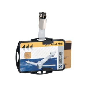 KORTHOLDER SORT DURABLE MED KLIPS DUO