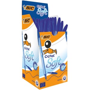 KULEPENN BIC CRISTAL SOFT BLÅ (50)
