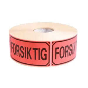 ETIKETT FORSIKTIG 100X50MM (1000) T413501