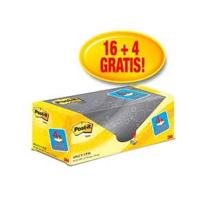 NOTATBLOKK POST-IT 76X76 GUL (20)