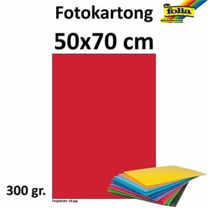 FOTOKARTONG 50X70 300G RØD