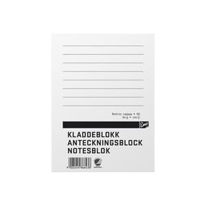 KLADDEBLOKK A6 60G 100BLAD LINJERT
