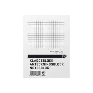 KLADDEBLOKK A6 RUTER  100BLAD