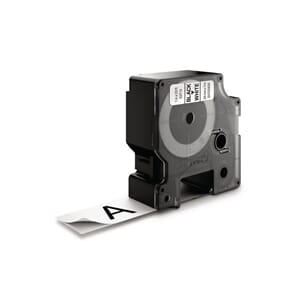 TAPE DYMO D1 24MM X 7M SORT/HVIT