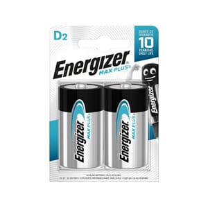 BATTERI ENERGIZER MAX PLUS D (2) 423358
