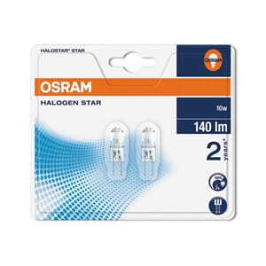 LYSPÆRE OSRAM HALOSTAR 10W 12V G4(2)