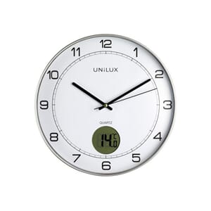 VEGGUR UNILUX TEMPUS Ø30,5CM M/TEMP SØLV