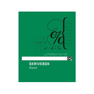 SKRIVEBOK EMO 17X21 80G 24BL 5X10 RUTET