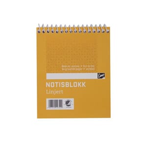 NOTISBLOKK EMO 8X10CM 50BL 60G LINJ S