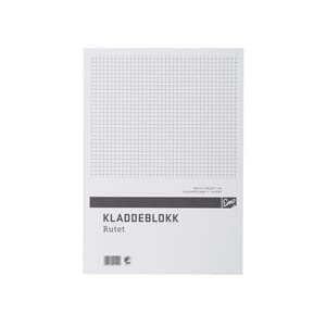 KLADDEBLOKK A4 RUTER 60GR 100 BLAD