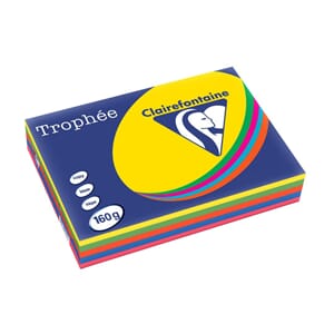 KOPIPAPIR TROPHEE A4 160G INT ASS. (250)