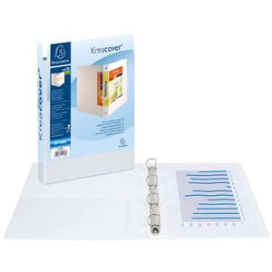 INNSTIKKPERM A4+ 4DR/20MM M/3LOMMER HVIT EXACOMPTA 51941E