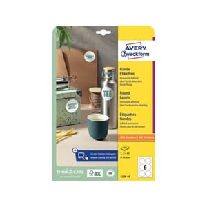 ETIKETT AVERY RUND Ø80MM (60)