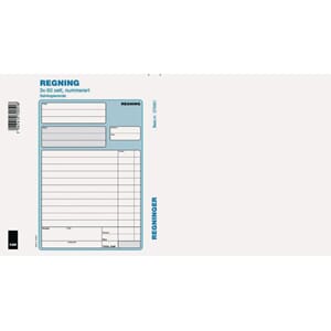 REGNINGSBLOKK A5 M/2 KOPIER 3X50 BL.SELV