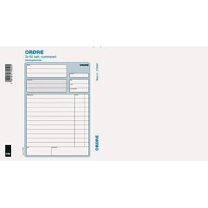 ORDRESEDDEL A5 M/2 KOPIER 3X50