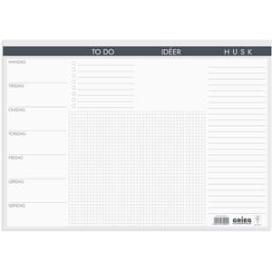 SKRIVEUNDERLAG GRIEG A3 M/UKEPLAN