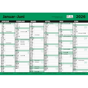 7.SANS KONTORKALENDER, ENKEL A3 MED LINJER