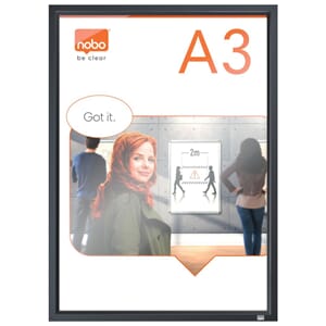 PLAKATRAMME A3 SORT IMPRESSION PRO NOBO