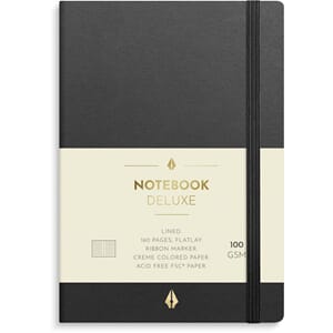 NOTATBOK BURDE DELUXE A6 SORT