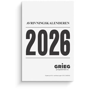 AVRIVNINGSKALENDER GRIEG 2026 MEDIUM