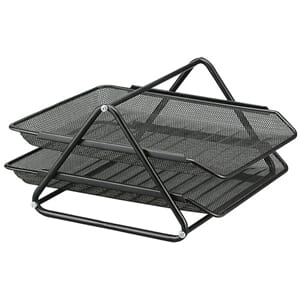 BREVKURV 2 HYLLER SORT MESH