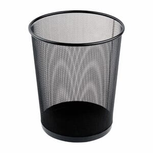 PAPIRKURV 18L METALL SORT