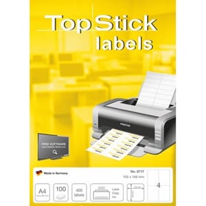 ETIKETT TOPSTICK 105X148MM (400)