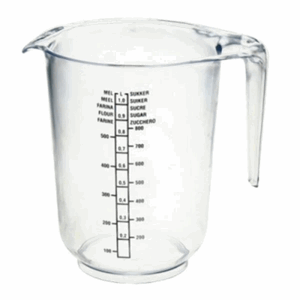 LITERMÅLEBEGER KLAR PLAST 1LTR