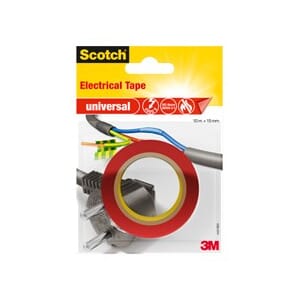 ELEKTRIKERTEIP RØD 15MMX10M SCOTCH