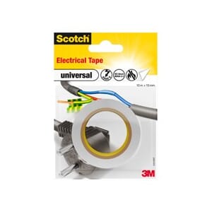 ELEKTRIKERTEIP HVIT 15MMX10M SCOTCH