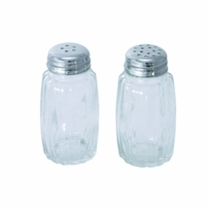 SALT/PEPPER STRØER GLASS/STÅL 80MM