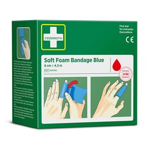 SOFT FOAM BANDAGE BLÅ 3 CM X 4,5 M 1 STK