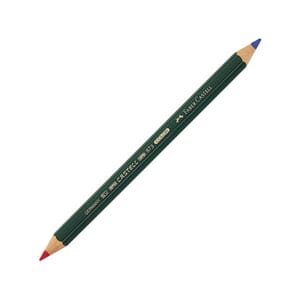 FARGEBLYANT FABER-CASTELL TYKK RØD/BLÅ