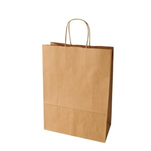 BÆREPOSE PAPIR BRUN 35X26X12CM 13L (25)