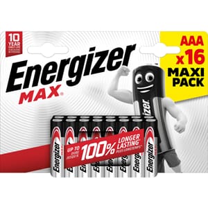 BATTERI MAX ALK AAA 16STK ENERGIZER