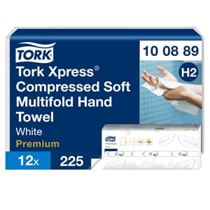 HÅNDTØRK ARK TORK PREM H2 12X225ARK KOMPRIMERT (2700) 100889