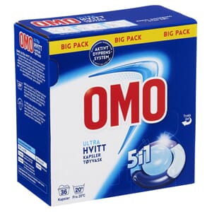 TØYVASK OMO ULTRA HVITT 5i1 TABL (36)