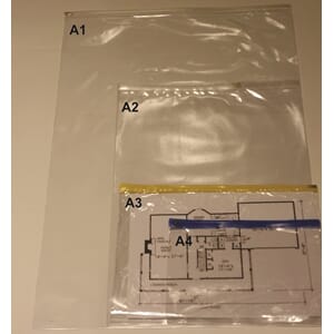 GLIDELÅSLOMME A1 KRAFTIG PLAST