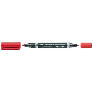 MERKEPENN STAEDTLER LUMOCOLOR DUO RØD