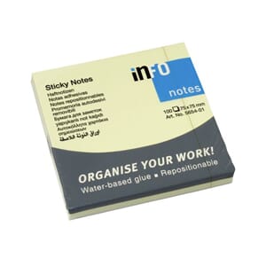 NOTATBLOKK  GUL75X75MM 100ARK (12)