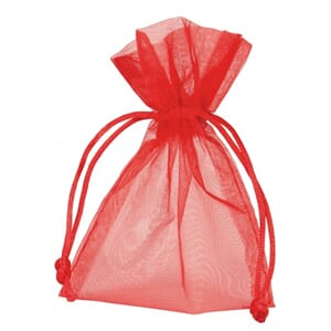 ORGANZA POSER 12X17CM RØD (10)