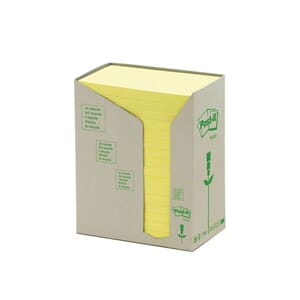 NOTATBLOKK POST-IT 76X127 RESIRK GUL(16)