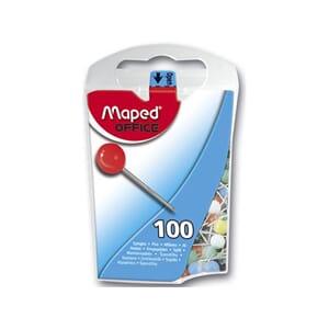 KARTNÅLER MAPED 2MM ASS FARGER (100)