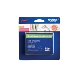 TAPE BROTHER TZE-MQG35 12MMX5M HVIT/LIME