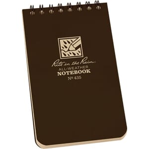 ALLVÆR SPIRALBLOKK BRUN VANNFAST PAPIR PLASTCOVER