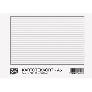 KARTOTEKKORT EMO A5 LINJERT 200G (100)