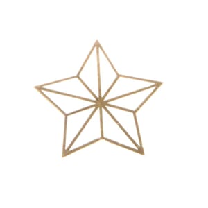 ETIKET STJERNE TRANSPARENT / GULD(50)