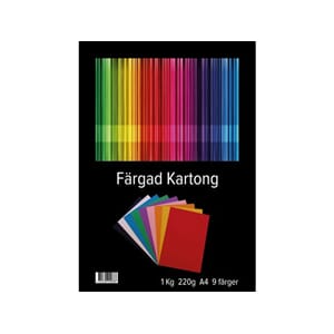 KARTONG A4 220G 9 FARGER 1KG(72)