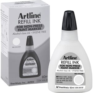ARTLINE NON-PRESS 437A REFILL INK WHITE 60ML